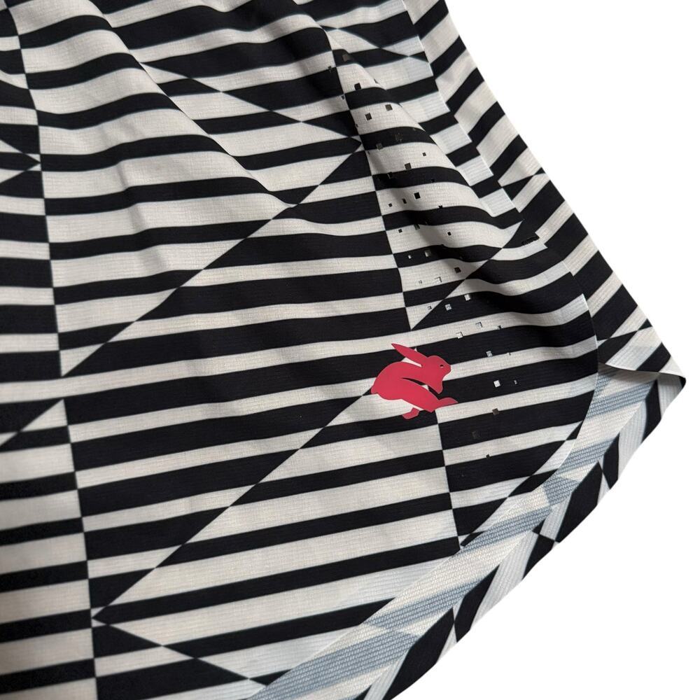 Rabbit Fuel n' Fly Running Shorts Black & White Geometric Graphic Print Medium - Picture 3 of 13
